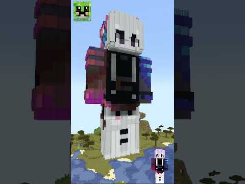 Insane Minecraft Build - Anime Girl Statue