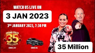 ABU DHABI BIG TICKET LIVE DRAW 3 January 2023 Toda