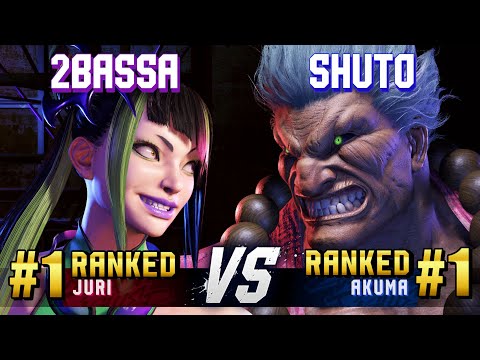 SF6 ▰ 2BASSA (#1 Ranked Juri) vs SHUTO (#1 Ranked Akuma) ▰ High Level Gameplay