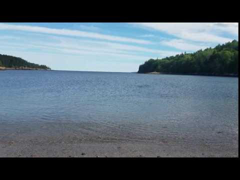 skipping rocks at Otter Cove