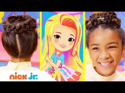How to Make Princess Crown Braids 👸 Style Files Hair Tutorial  | Sunny Day | Nick Jr.