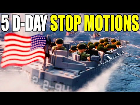 5 D-DAY Beach Invasions in LEGO (Stop Motion)