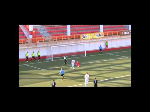 Pogodak Radeta Veljovića na utakmici 25. kola JSL FK Voždovac - FK Čukarički 2:0