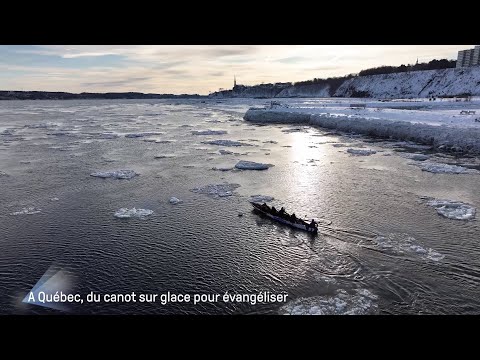 A Québec, du canot sur glace pour évangéliser