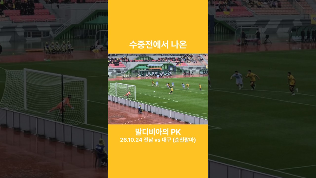 발디비아의 페널티킥! #축구 #k리그 #football #전남드래곤즈 #발디비아 #pk