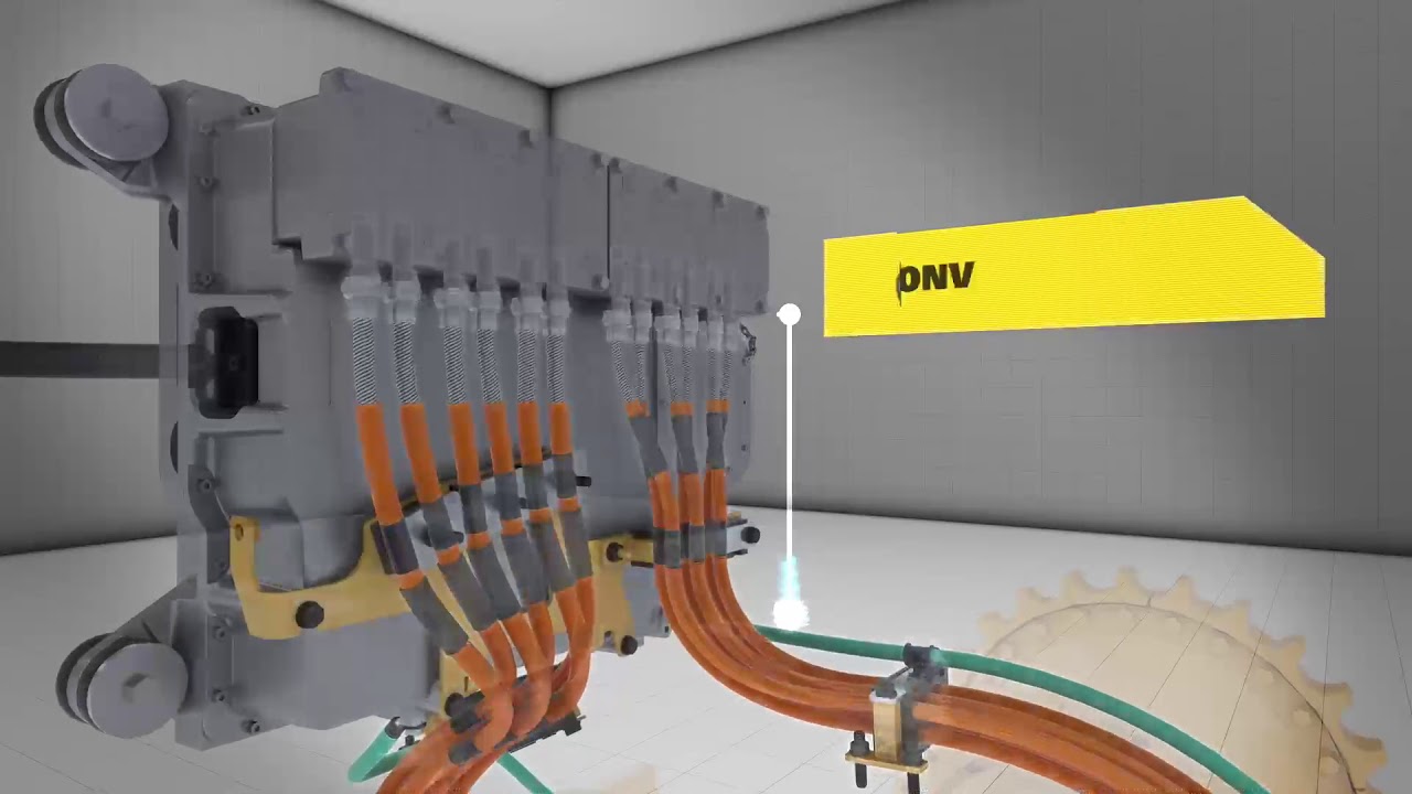 À l'intérieur du groupe motopropulseur à entraînement électrique du D6 XE Cat