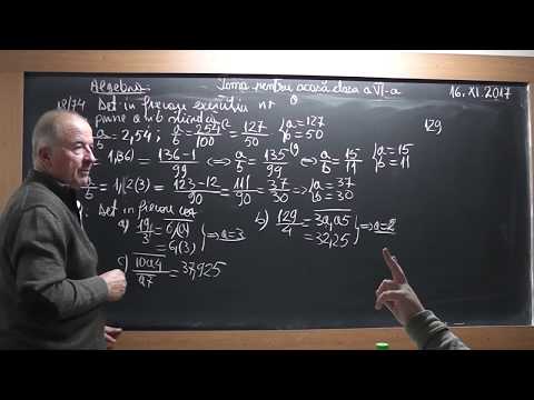 2/2 Lectia 1631 Clasa 6 Transformarea fractiilor zecimale periodice simple mixte in fractii ordinare