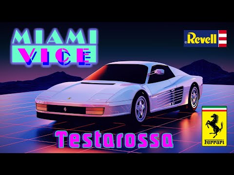 Miami Vice Ferrari Testarossa Model Kit Review