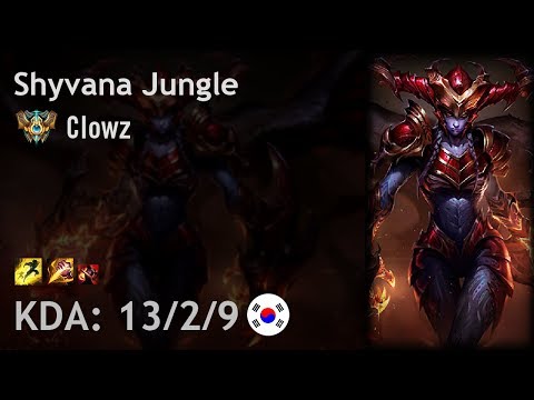 Shyvana Jungle vs Elise - Clowz - KR Challenger Patch 7.18