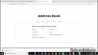 Address Book in PHP with Source Code free download | Source Code & Projects