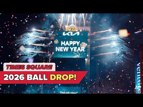 Times Square 2026 Ball Drop in New York City: full video