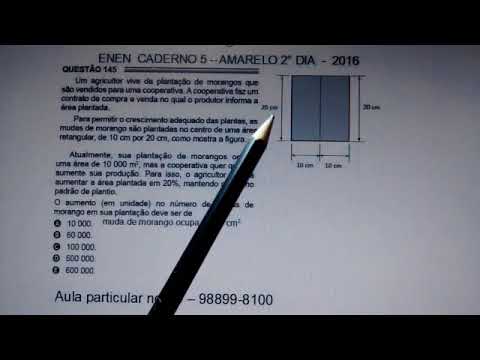 Questão 145 do ENEM  caderno 5 amarelo - 04/12/2016