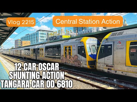Sydney Trains Vlog 2215: Central Action - 12 Car Oscar - Shunting Action - Tangara Car OD 6810