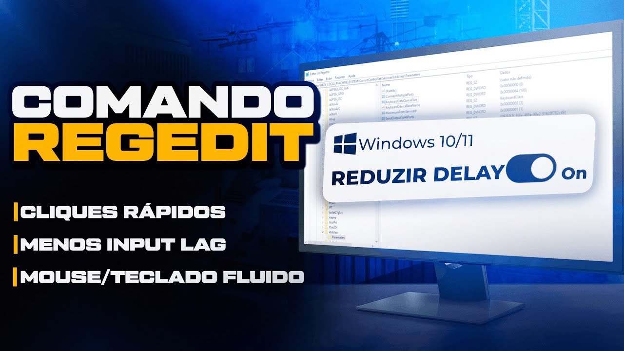 COMANDO REGEDIT PARA OTIMIZAR O PC E TER MENOS INPUT LAG NOS JOGOS ! REDUZIR DELAY NOS JOGOS !