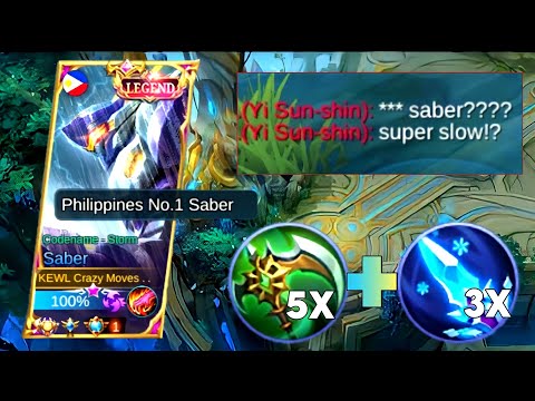 SABER SUPER SLOW BUILD + DAMAGE = AUTO WIN!? (PLEASE TRY)