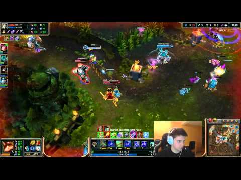 Fnatic xPeke - Teemo vs Akali midlane [runes+masteries] (2800Elo) (Challenger l)