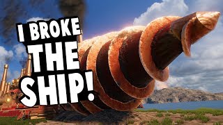 I BROKE the Drill Ship! Volcanoids - ep1 - Steam Punk Survival Game!