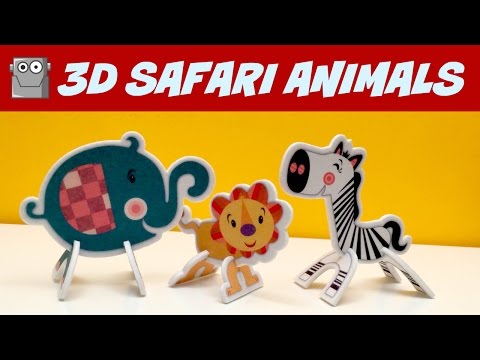 SAFARI ANIMALS 3D FUZZY PUZZLE PLAYSET Video