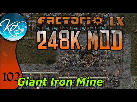 Factorio 248k Mod 102 - HUGE IRON MINE! - Tips & Tricks