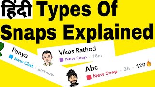 Type of snaps explained | Type of snaps in snapchat | Difference between red , blue and purple snap