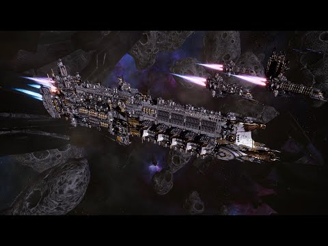 Imperial Navy vs Tau Protector Fleet - Skalgrim Mod - Massive Battle - Battlefleet Gothic Armada 2
