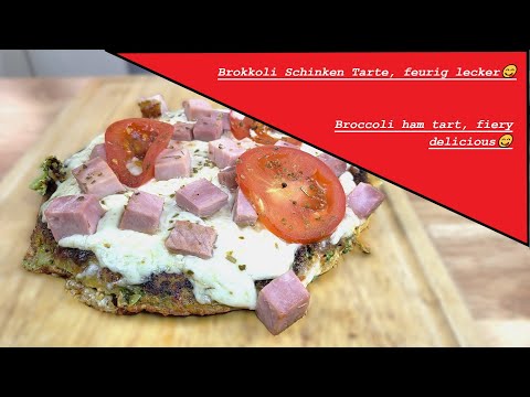 Brokkoli Schinken Tarte, feurig 🔥 lecker und schnell/Broccoli ham tart, spicy 🔥 delicious and quick!