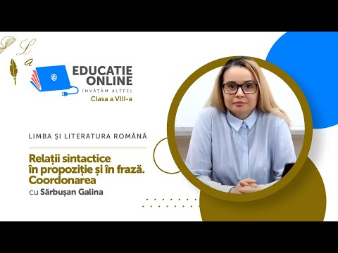 Limba și literatura română, Clasa a VIII-a,  Coordonarea