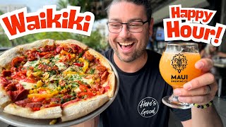 WAIKIKI’S Best Happy Hour!! Top 5 Food Tour