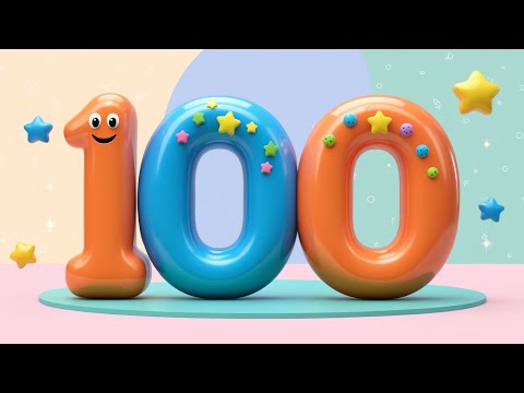 1'den 100'e kadar Sayma Eğlenceli Renkli Sayılar