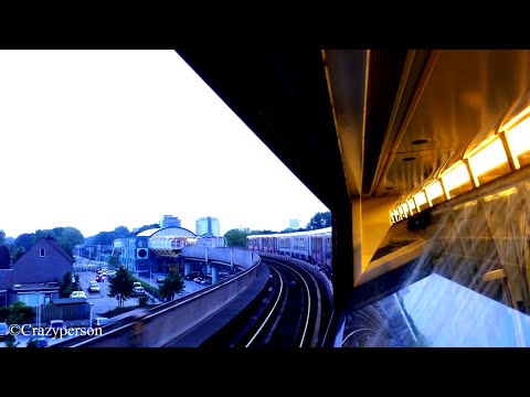 RET metrorit door de ruit De Akkers - Tussenwater (met 4 wagentrein combi)