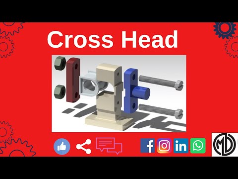 Vertical cross head Assembly Drawing #Animation #Assembly drawing Video