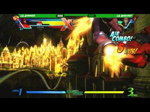 UMVC3 Exhibition FT10 - CA.Ahhmeer [Hulk/Sentinel/Dorm] Vs CA.Warchief [Tron/Sentinel/Akuma]