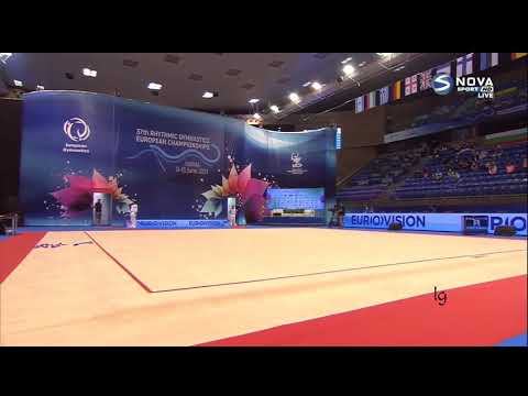 Andrijana Blazic Ribbon AA Qualifications European Championships Varna 2021