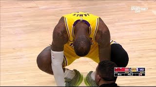 LeBron James has a hard time holding back his emotions after such calls vs Bulls