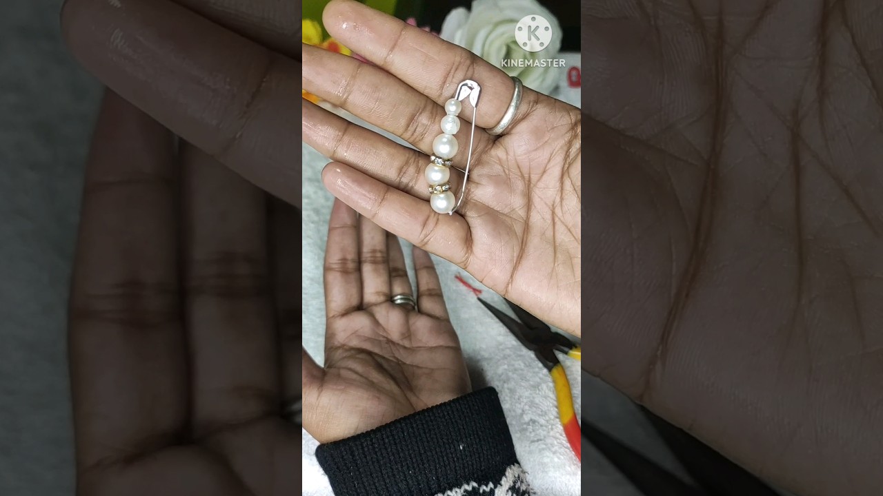 safety pin diy/💡 pearl safety pin diy/#diy