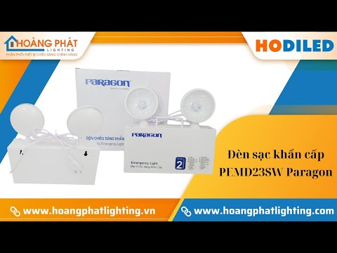 Mở Hộp & Review thực tế đèn sạc khẩn cấp PEMD23SW Paragon | Thông số, tính năng của đèn