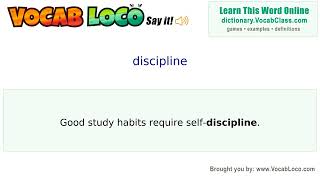 Video thumbnail for discipline