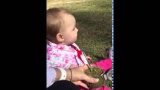 Baby tries mate for the first time with shocking results