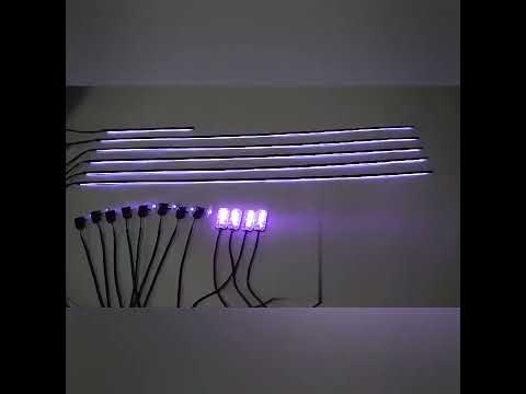 18 in 1 RGB LED Car Ambient Decoration Atmosphere Light Interior Acrylic Strip Light By App Control