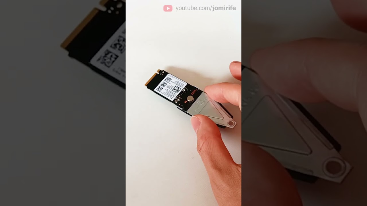 An M.2 2242 to 2280 extender bracket to install an NVME SSD in the computer