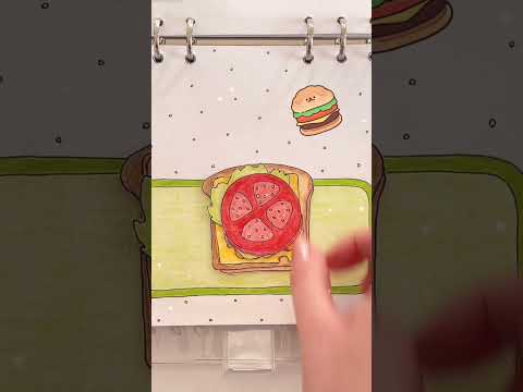 PAPER COOKING 🍔Bacon Sandwich #quietbook #paperdolls