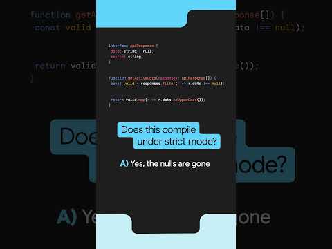 Video Thumbnail: Does this TypeScript compile under strict mode?