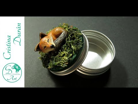 Fox in a Box – POLYMER CLAY & RESIN Art