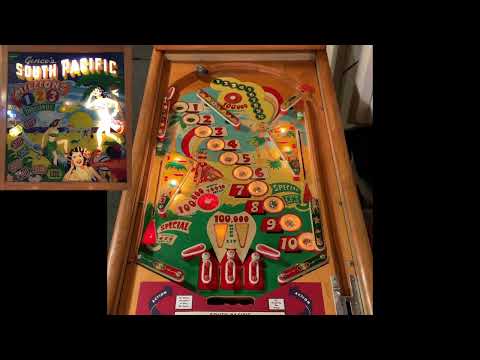 1950 Genco SOUTH PACIFIC woodrail pinball machine
