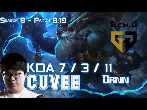 GEN CuVee ORNN vs URGOT Top - Patch 8.19 KR Ranked
