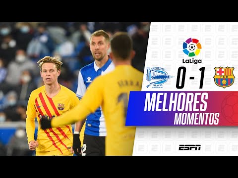 Gols e lances de Alavés x Barcelona