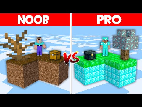 Minecraft NOOB vs PRO vs GOD: NOOB SKYBLOCK vs PRO SKYBLOCK BATTLE! (Animation)