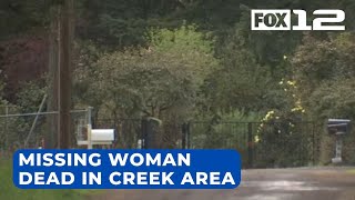 Missing Newberg woman found dead in creek area