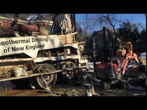 Geothermal drilling in January makes a mess - Lexington, MA