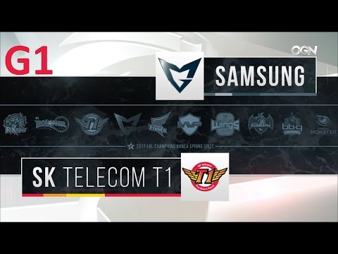 SSG vs SKT Game 1 Highlights - 2017 LCK SPRING SPLIT